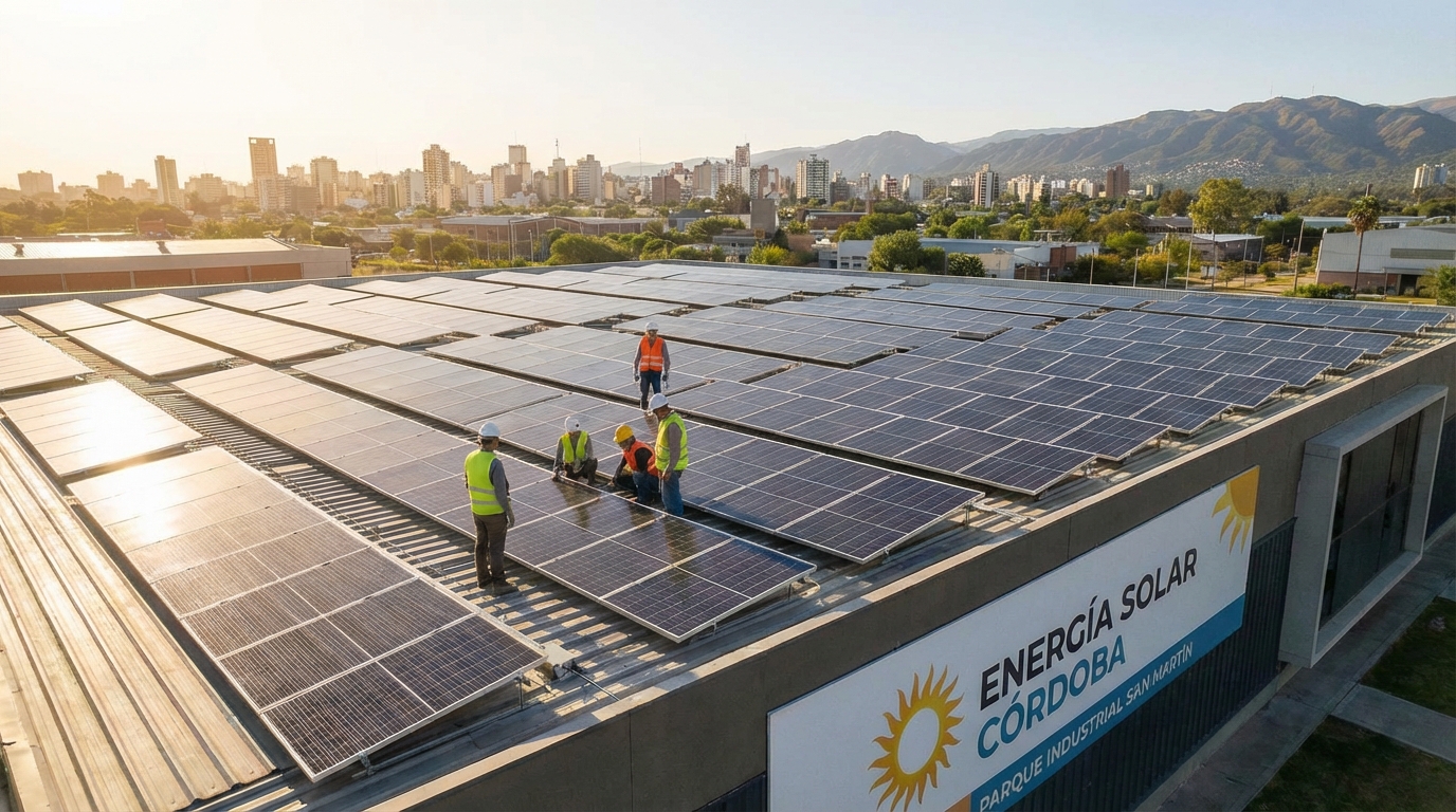 Sistema solar comercial para empresa en Villa María, Córdoba